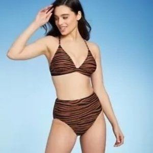 Kona Sol Bikini Top Brown/Black Bikini Top M(8-10)